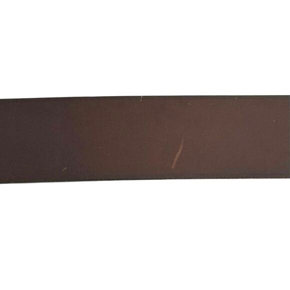 Harold’s women’s brown leather silver buckle Made in Italy belt size small main image 11